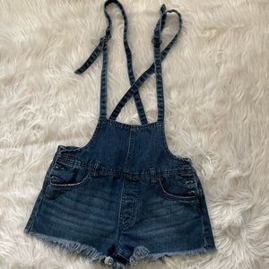 Free People Overall Shorts